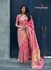 Pink Color Printed Festive Wear Stylish Silk Saree Collection 1609